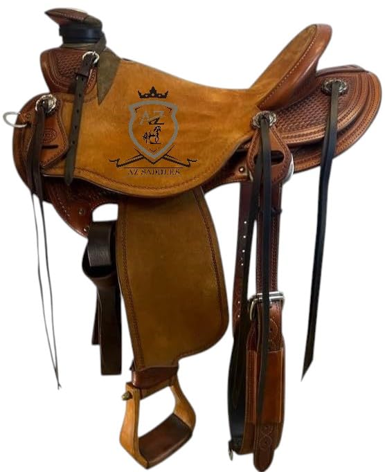 Roughout Western Ranch Saddle with Deep Seat Y199085