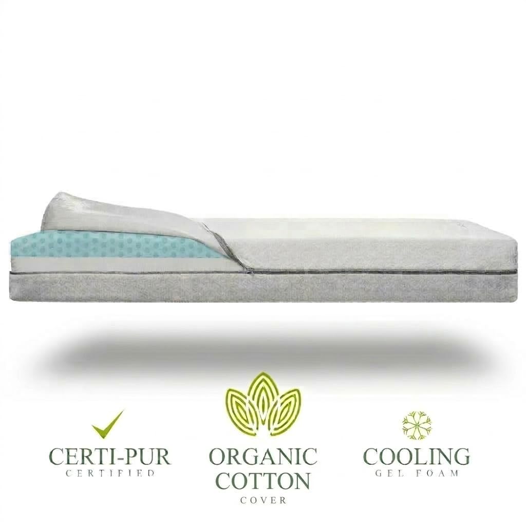 Organic Cotton Dual-Sided Crib Mattress 2-Stage Memory Foam N285288