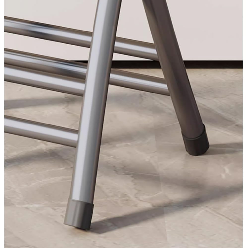 Black 18-Inch Round Folding Stool Y89117