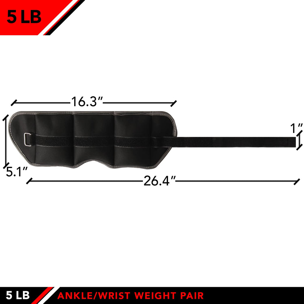 Ankle Weights Pair Set of 2 Adjustable Straps I465