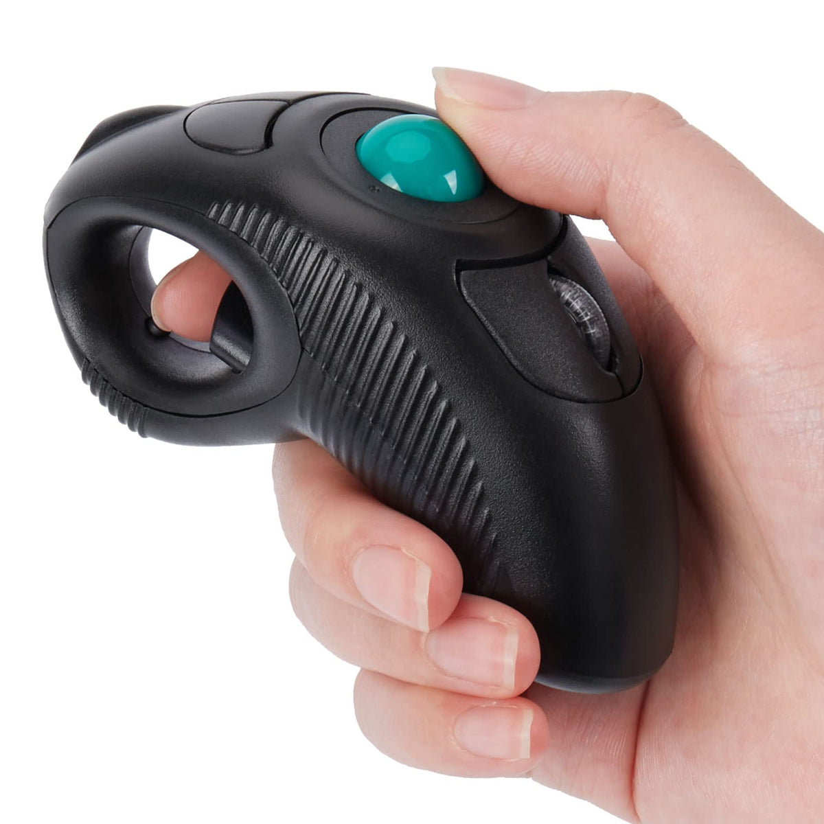 Wireless USB Handheld Finger Trackball Mouse I6003