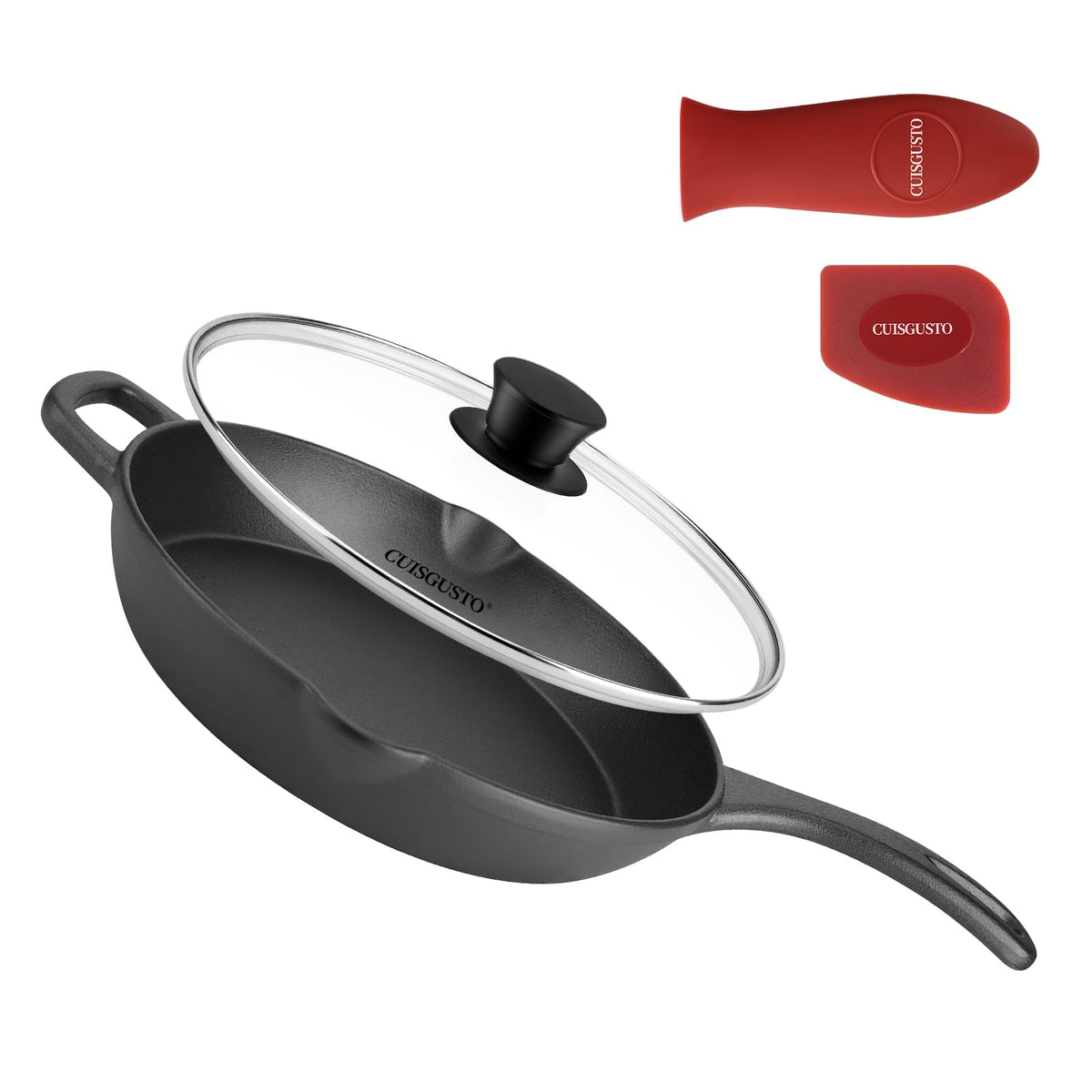 10 Inch Pre-Seasoned Cast Iron Skillet with Lid F680650