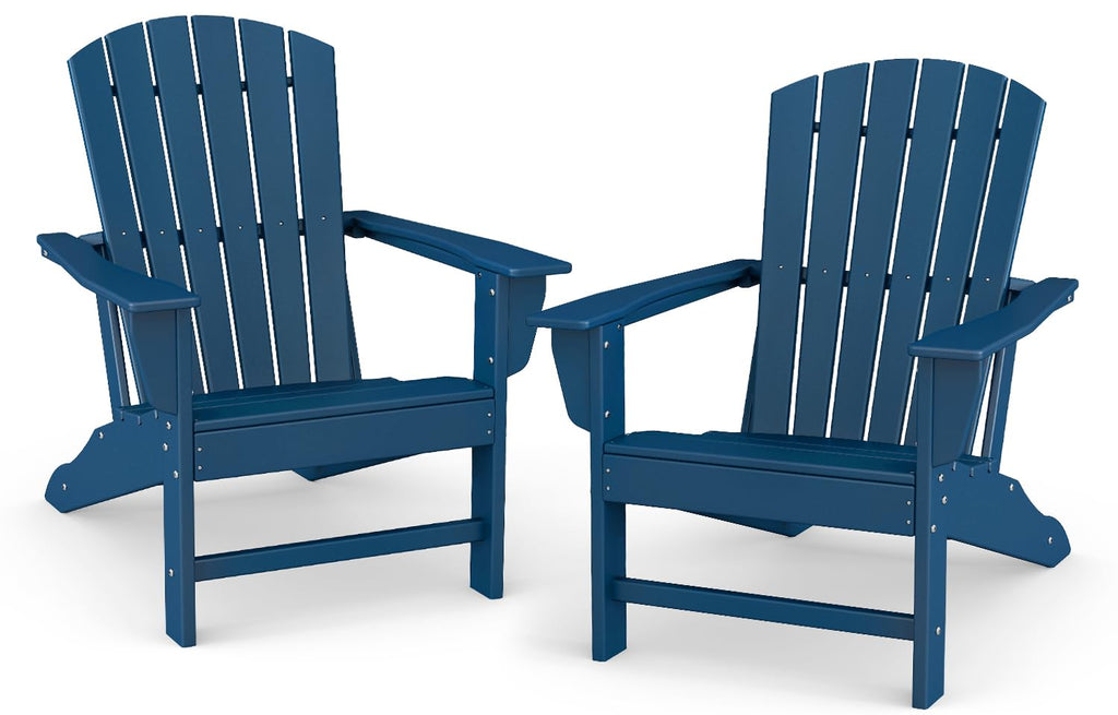 Oversized Adirondack Chairs Set of 2 Blue V654356