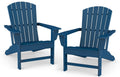 Oversized Adirondack Chairs Set of 2 Blue V654356