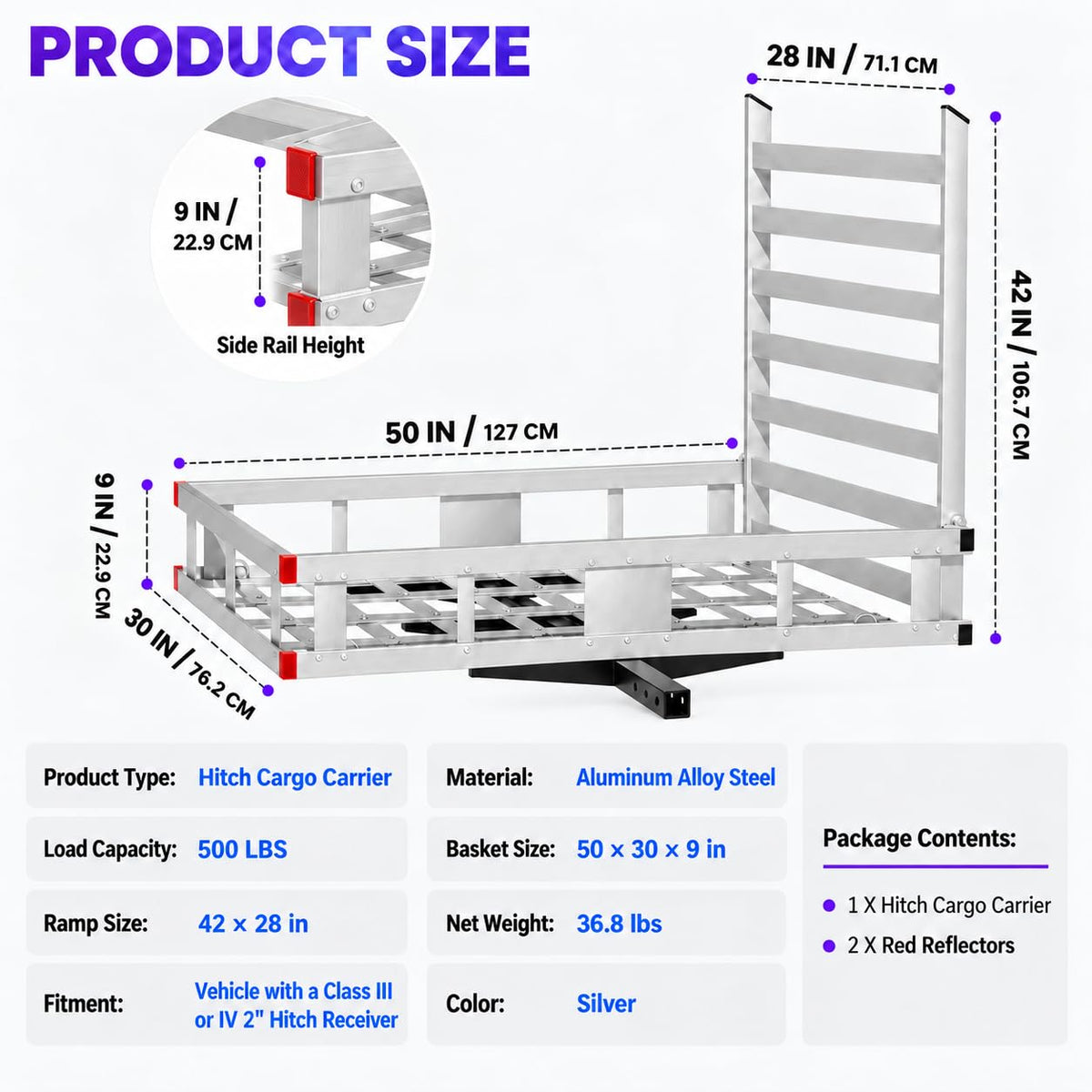 Heavy-Duty Aluminum Hitch Cargo Carrier S330