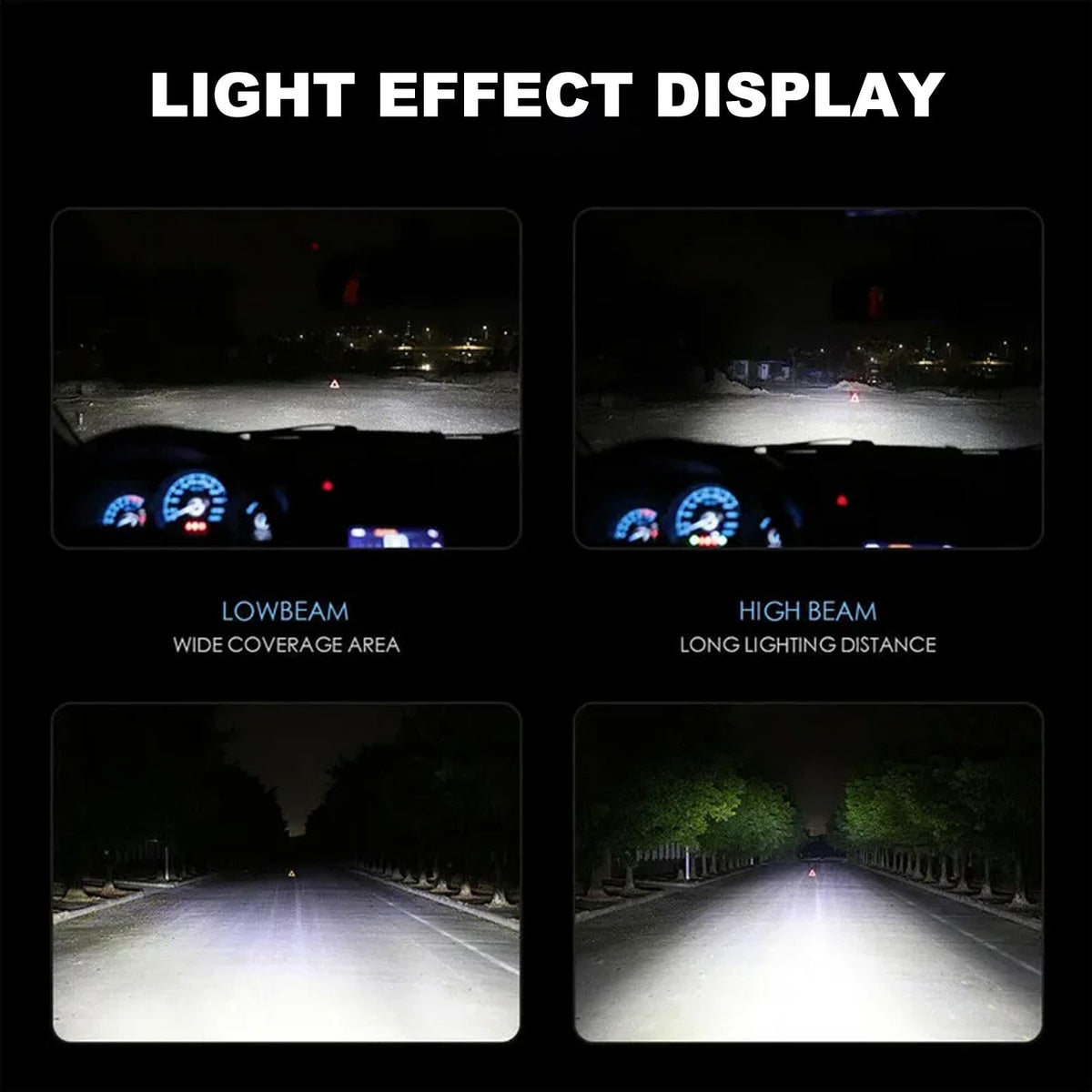 Headlights with Amber Reflector A3076