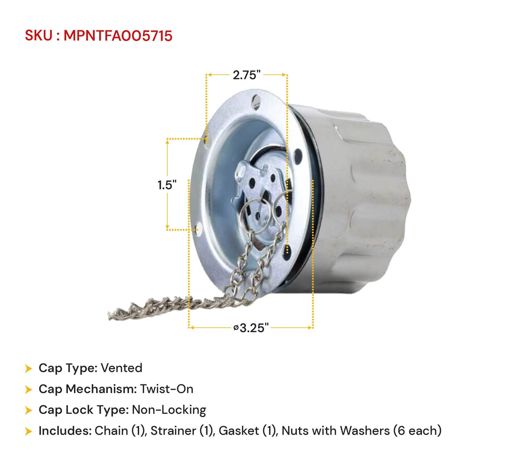 Carbon Steel Hydraulic Tank Breather Cap with Chain L624099