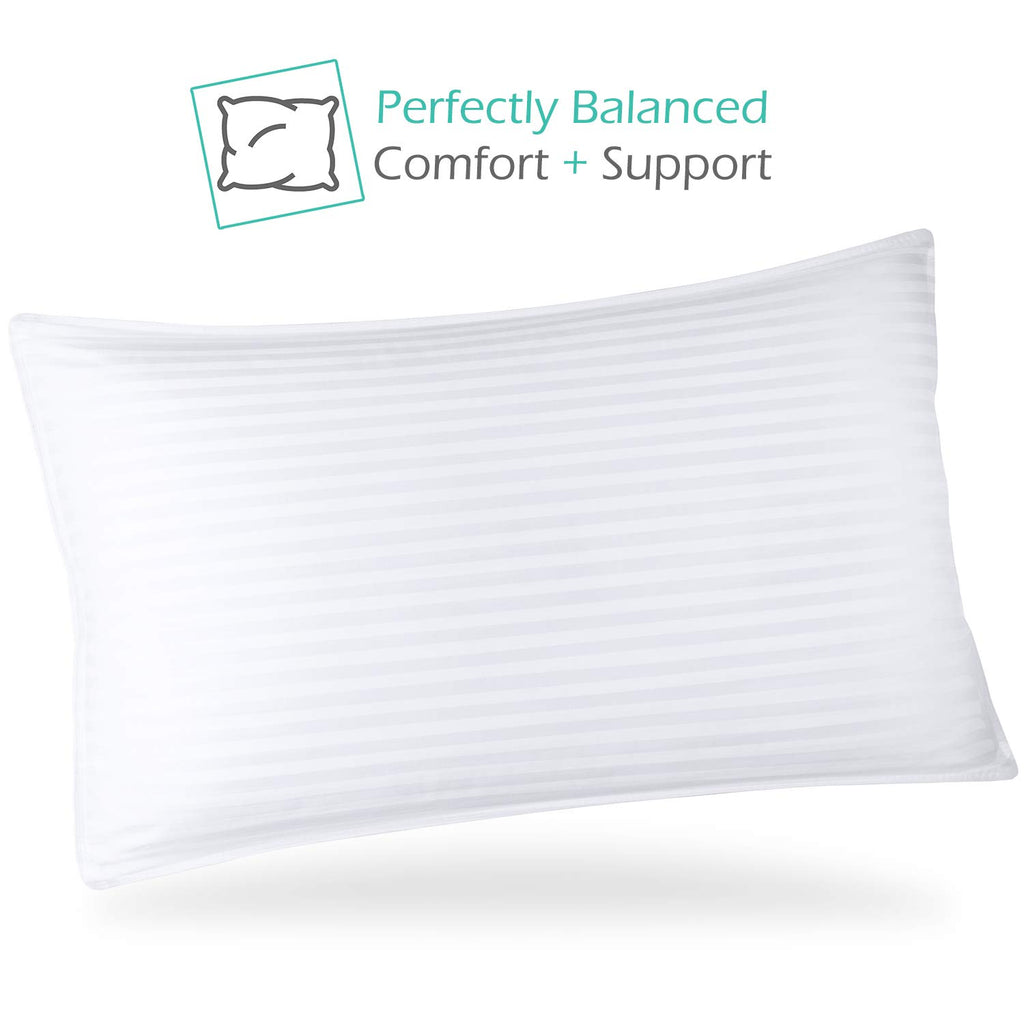 King Size Set of 2 Down Alternative Cotton Bed Pillows V21652