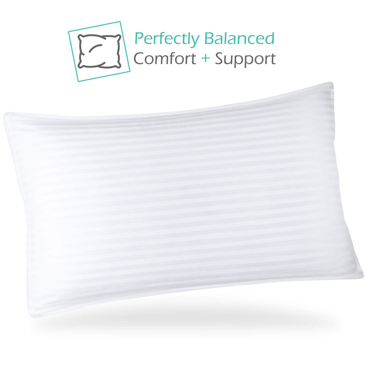 King Size Set of 2 Down Alternative Cotton Bed Pillows V21652