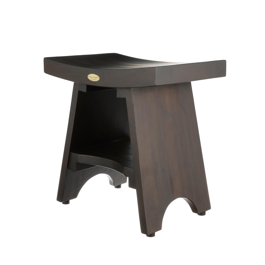 18" Solid Teak Shower Bench with Adjustable Feet D763