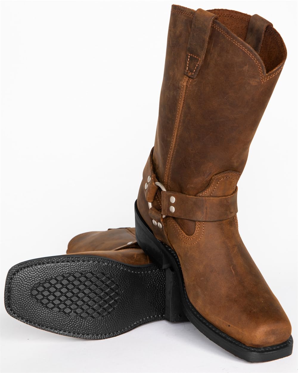Men's Square Toe Embroidered Cowboy Boots C1369