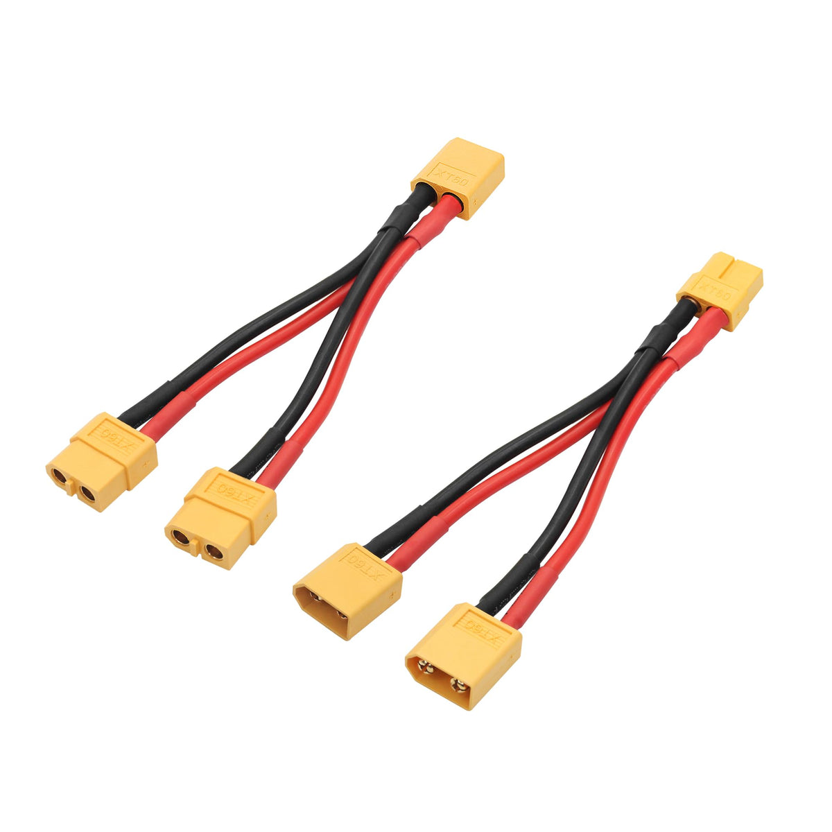 XT60 Parallel Battery Connector Cable 3.9" Y Splitter Adapter Plug X118055