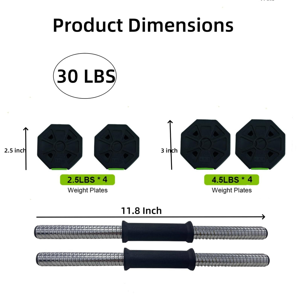 30 LBS Adjustable Dumbbell Set O1408