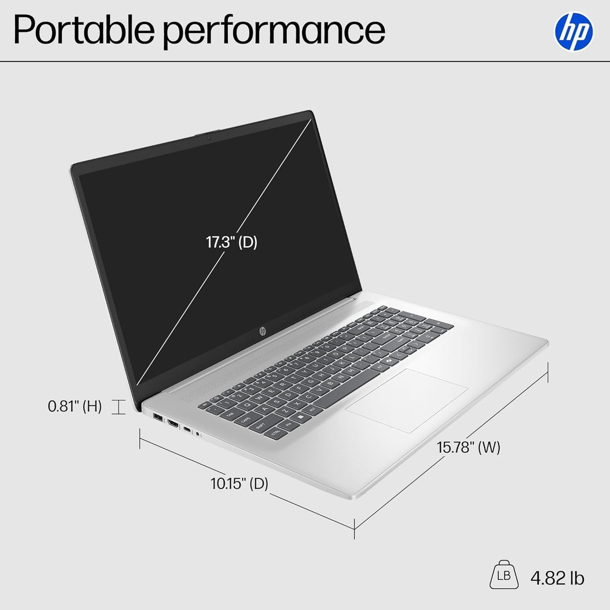 17.3" HD+ Touchscreen Laptop, AMD Ryzen 5, 16GB RAM 1TB SSD, Silver Y807500