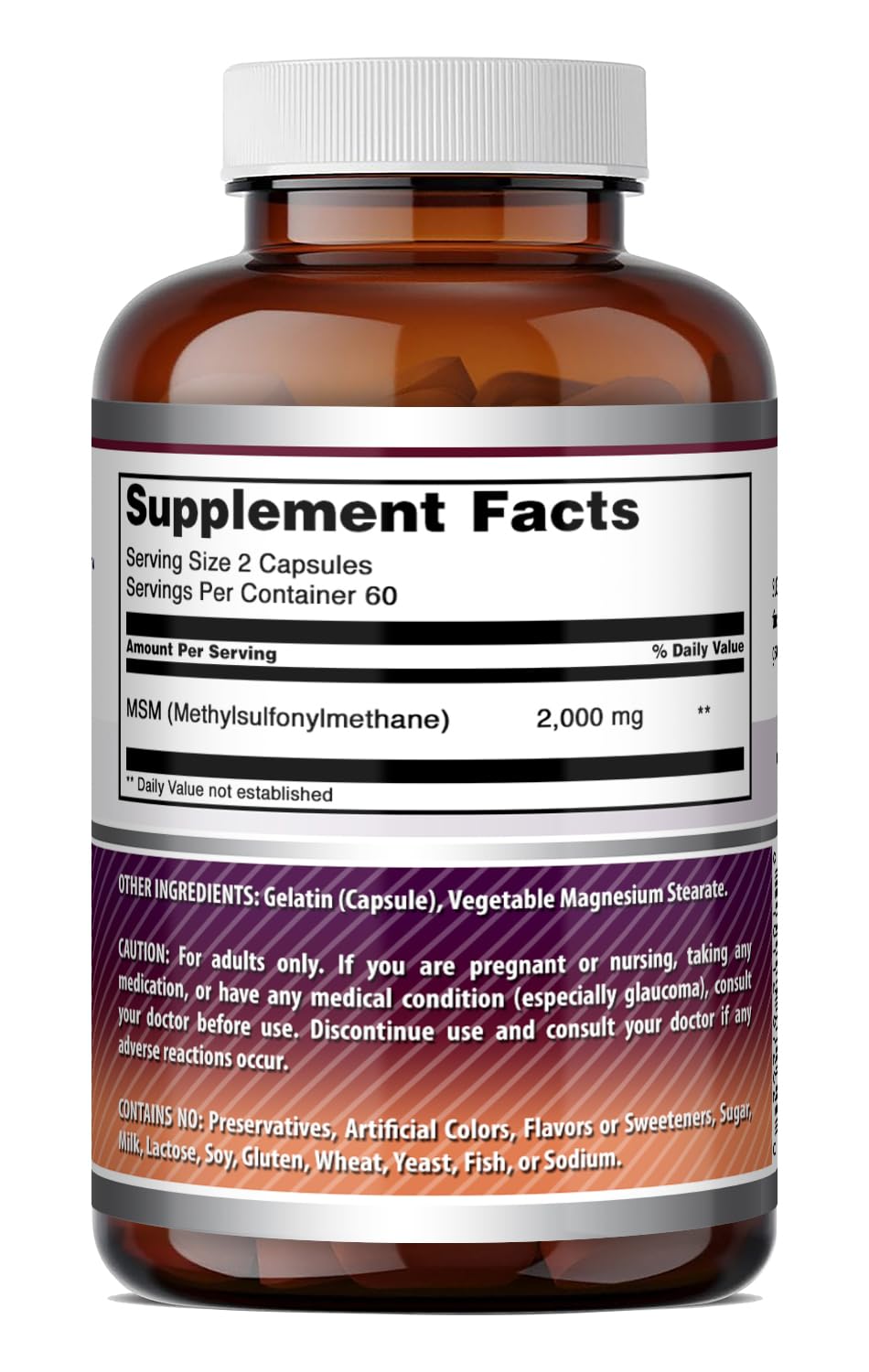 MSM 2000 Mg Capsules Y404