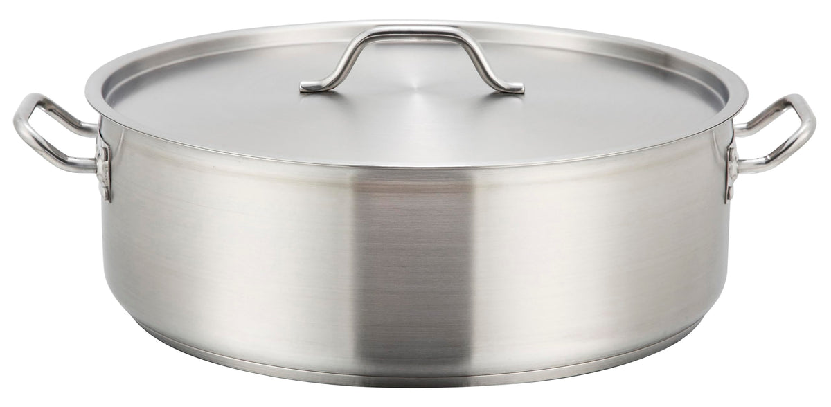 30 qt Stainless Steel Brazier with Lid D976