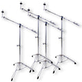 4 Pack Double Braced Chrome Boom Cymbal Stands I487