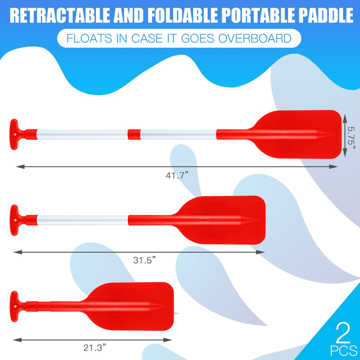 Telescoping Canoe Paddles 2 Pack Aluminum R6616