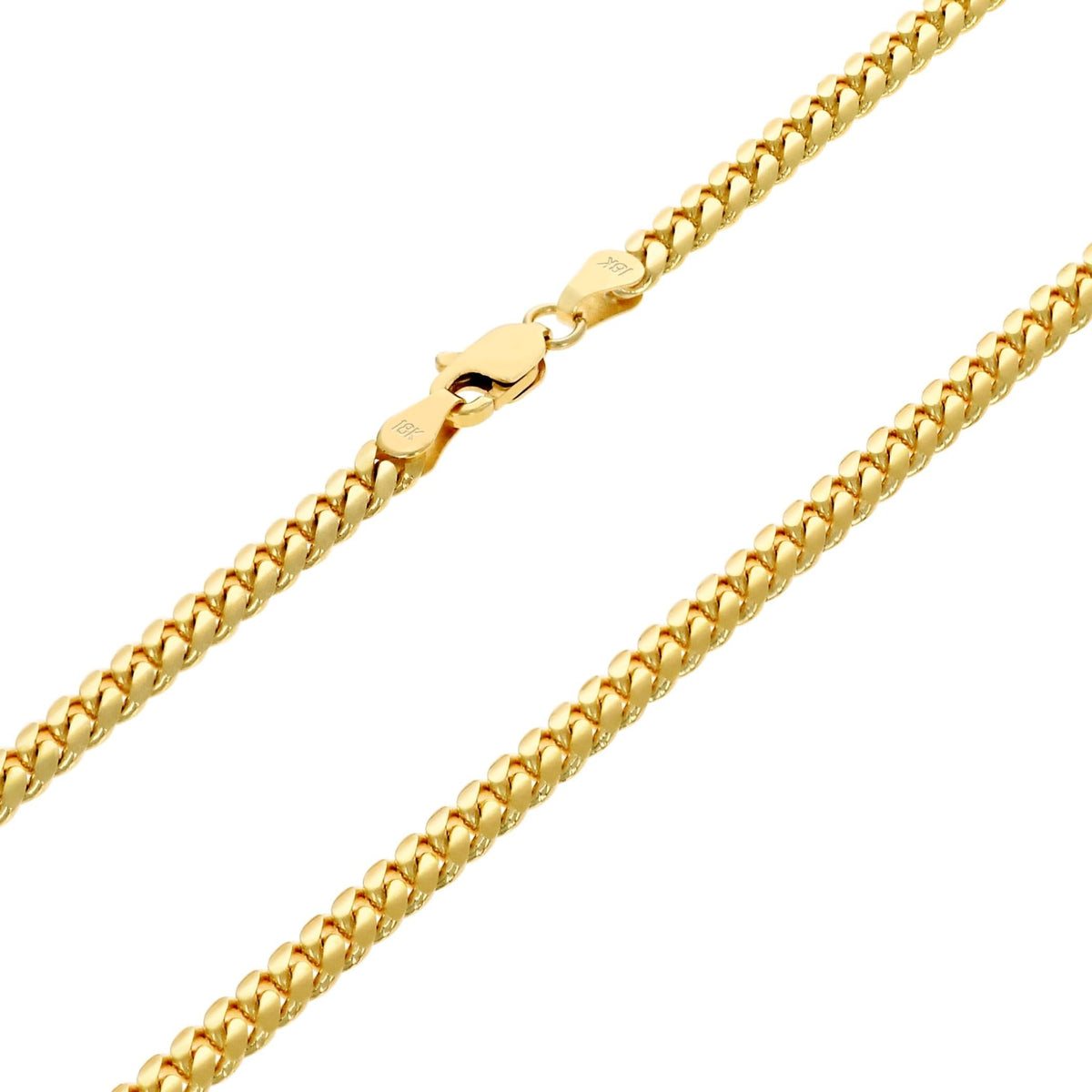 18k Yellow Gold Cuban Link Chain Necklace V9769