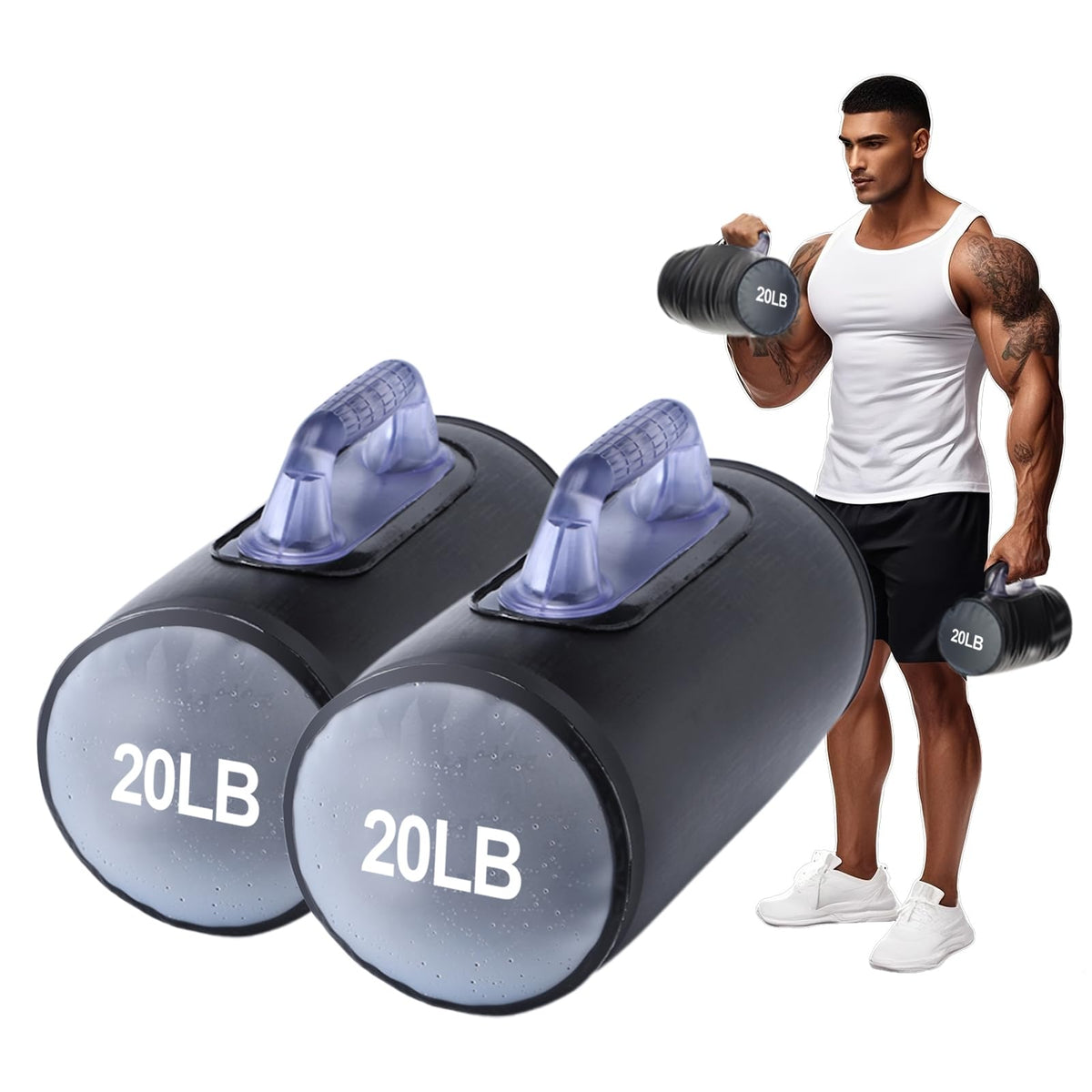 Water Filled Training Dumbbells, Adjustable Weights to 40Lbs B103519