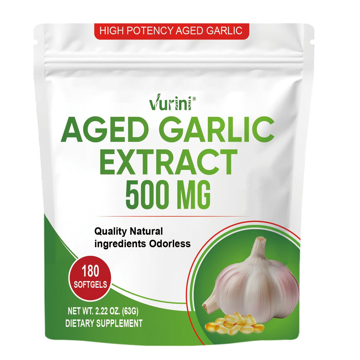 Aged Garlic Extract Capsules, 300 Softgels X300321