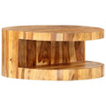 25.6"x11.8" Solid Sheesham Wood Round Coffee Table J959235