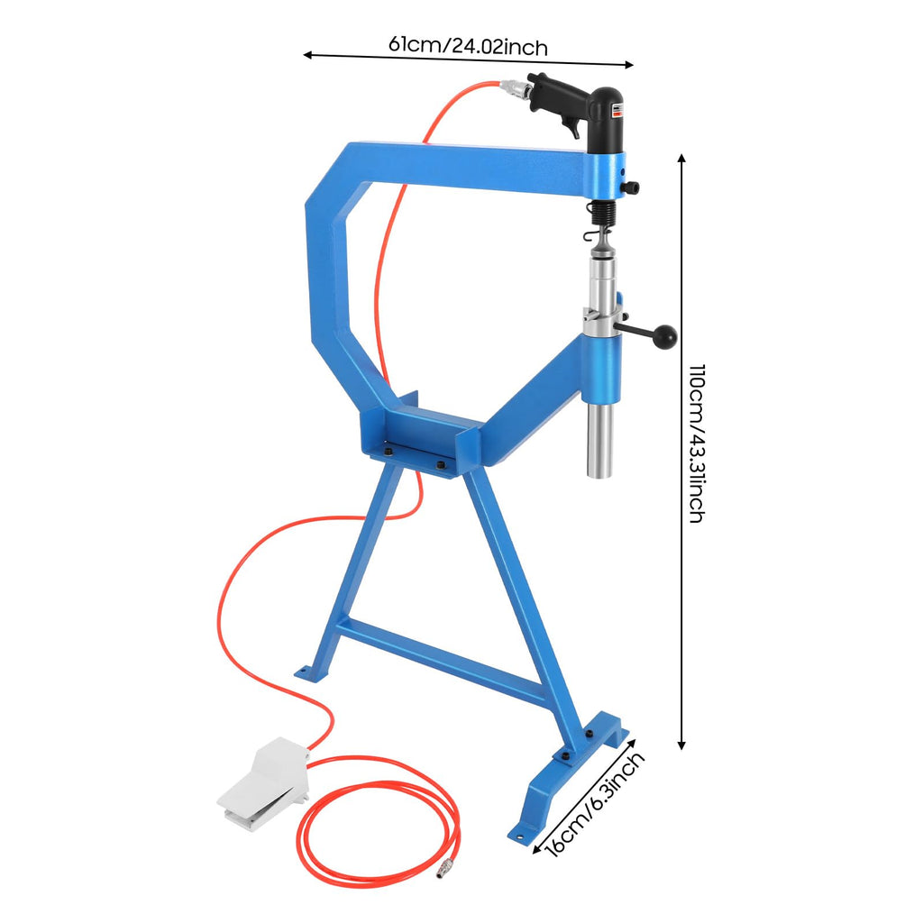 Pneumatic Planishing Hammer Metal Shrinker Stretcher with Stand & Pedal Y98855