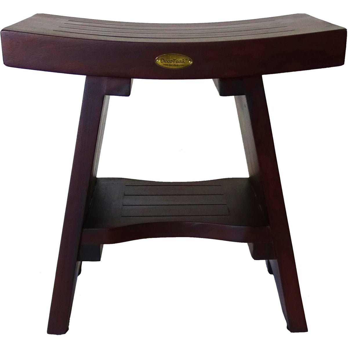 18" Solid Teak Shower Bench with Adjustable Feet D763