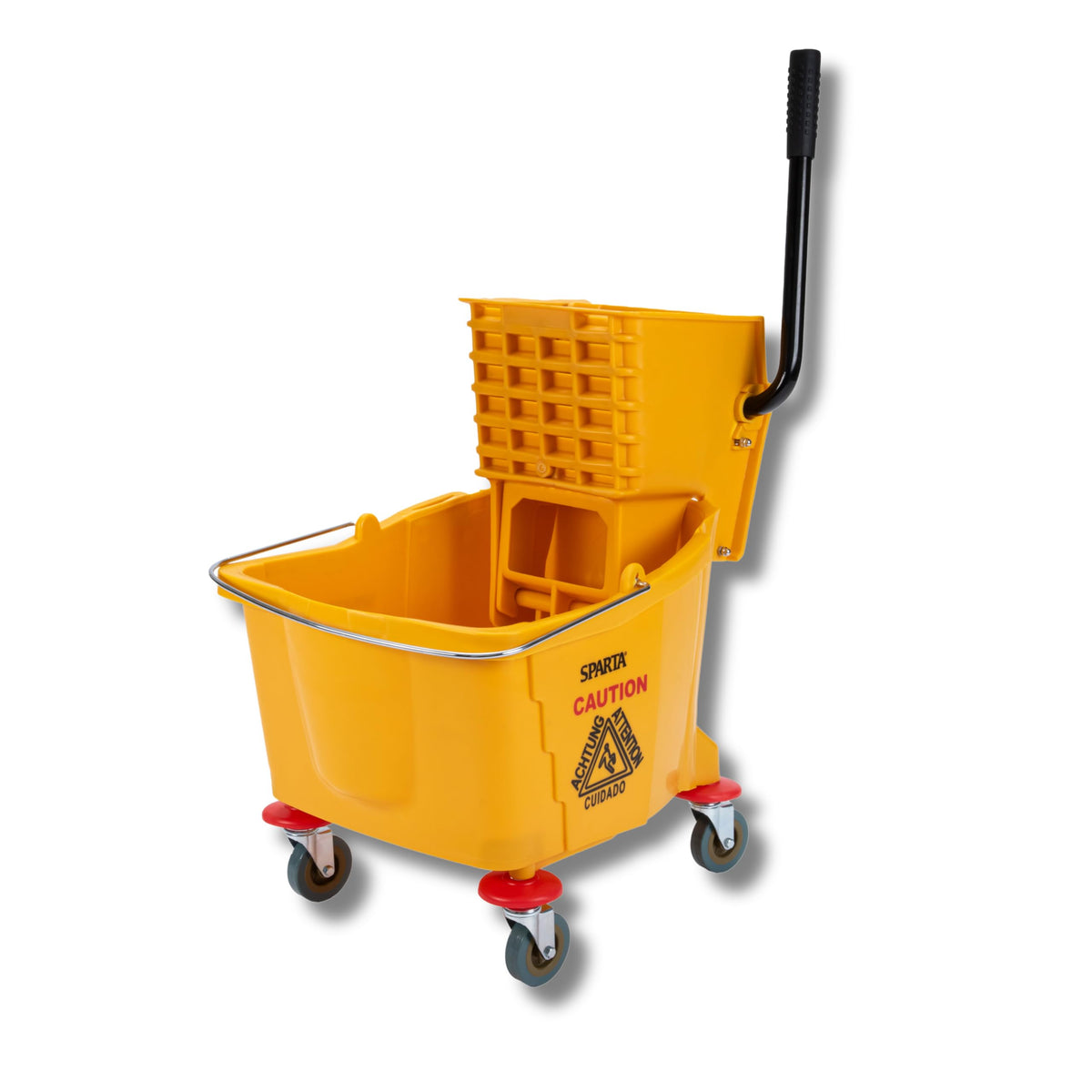 35-Quart Commercial Mop Bucket with Side-Press Wringer T4666
