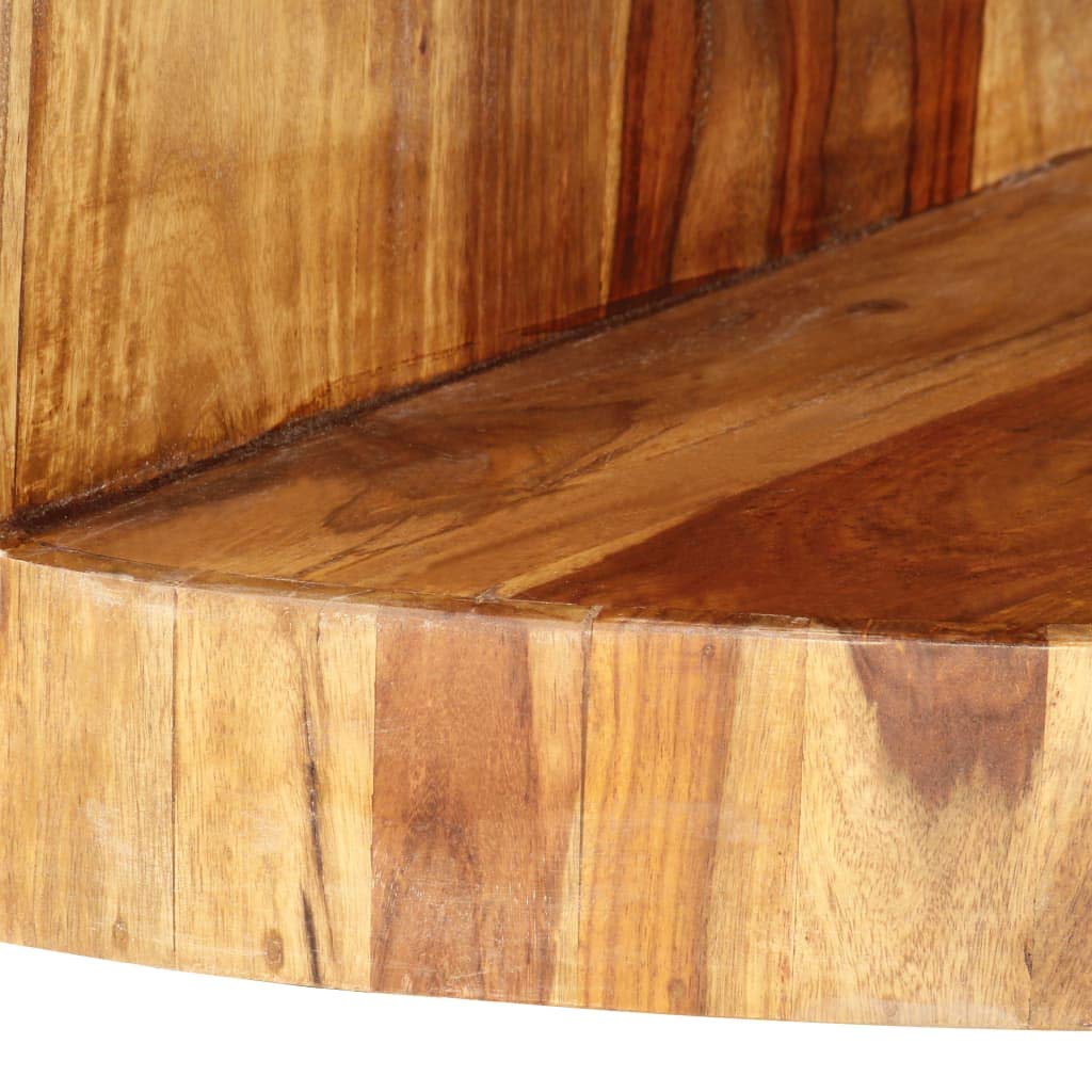 25.6"x11.8" Solid Sheesham Wood Round Coffee Table J959235
