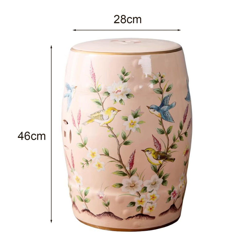 Glazed Ceramic Decorative Garden Stool 28x28x46cm S282