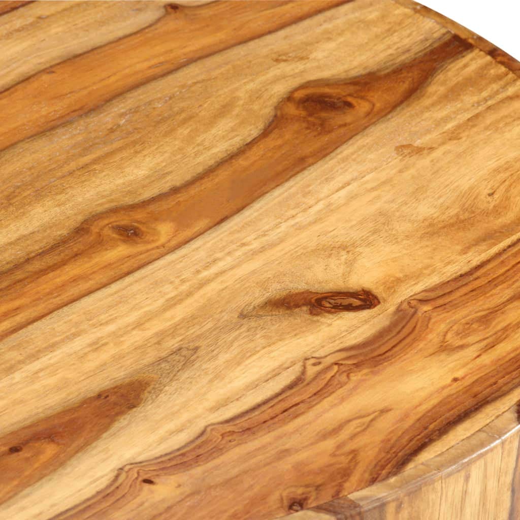 25.6"x11.8" Solid Sheesham Wood Round Coffee Table J959235