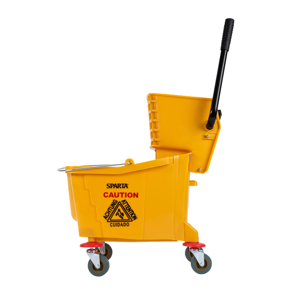 35-Quart Commercial Mop Bucket with Side-Press Wringer T4666