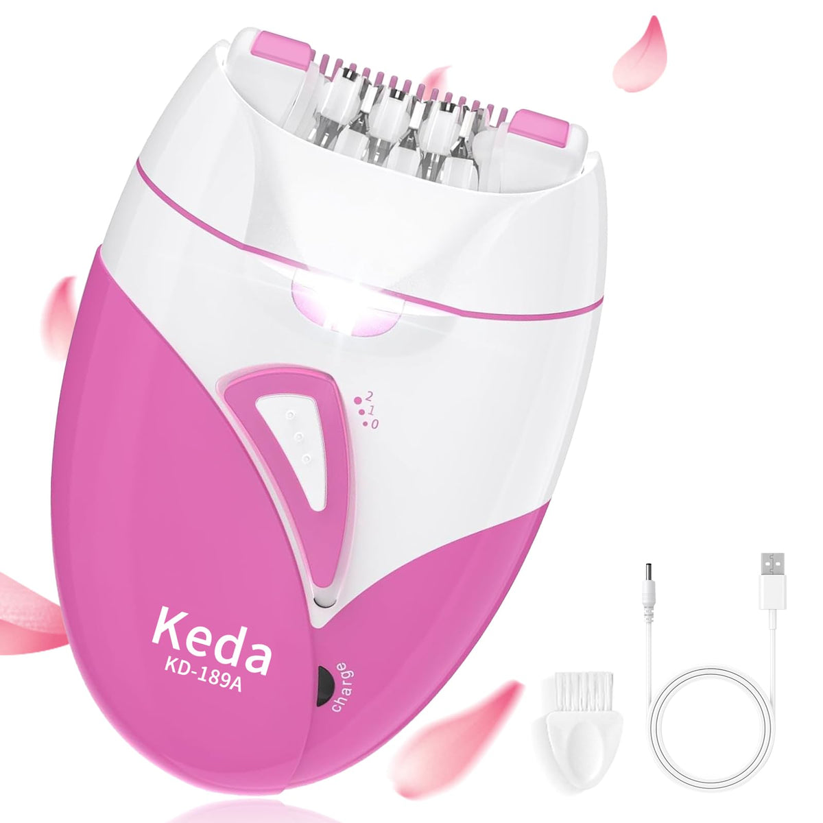Rechargeable Cordless Electric Epilator with 2 Speed & LED Light Q5039