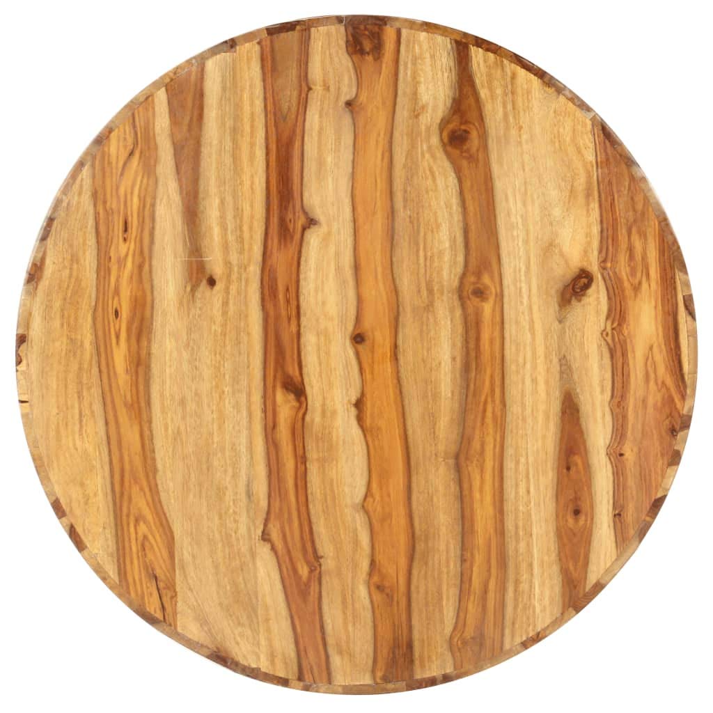 25.6"x11.8" Solid Sheesham Wood Round Coffee Table J959235