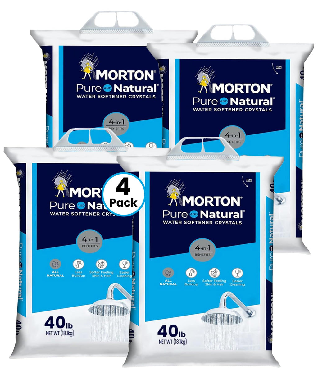 Water Softener Salt Crystals 40 lb Bags 4 Pack D826479