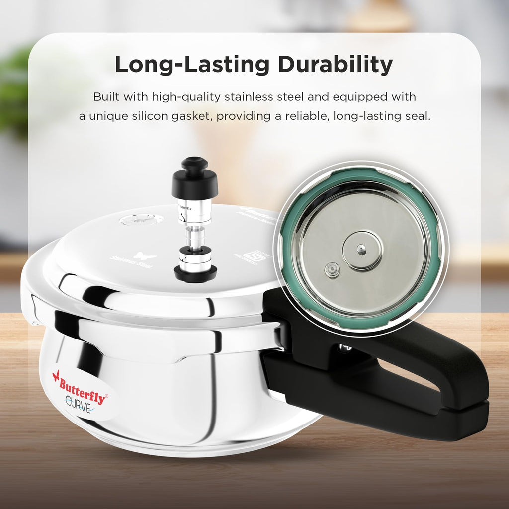 Stainless Steel Pressure Cooker - 2 Litres B751