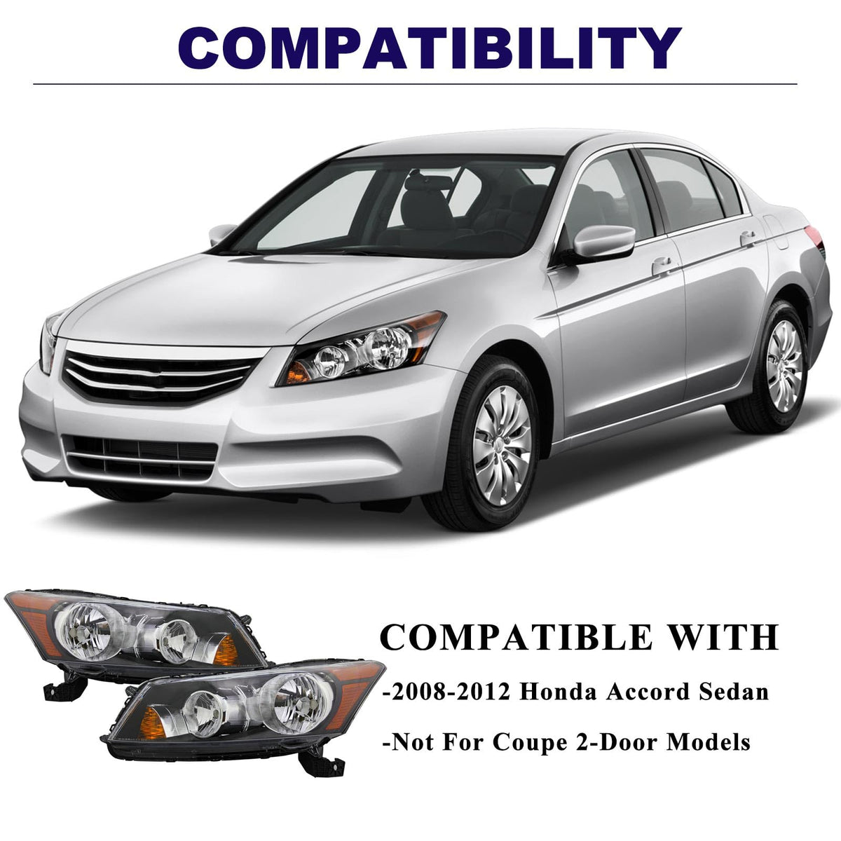 Headlights with Amber Reflector A3076