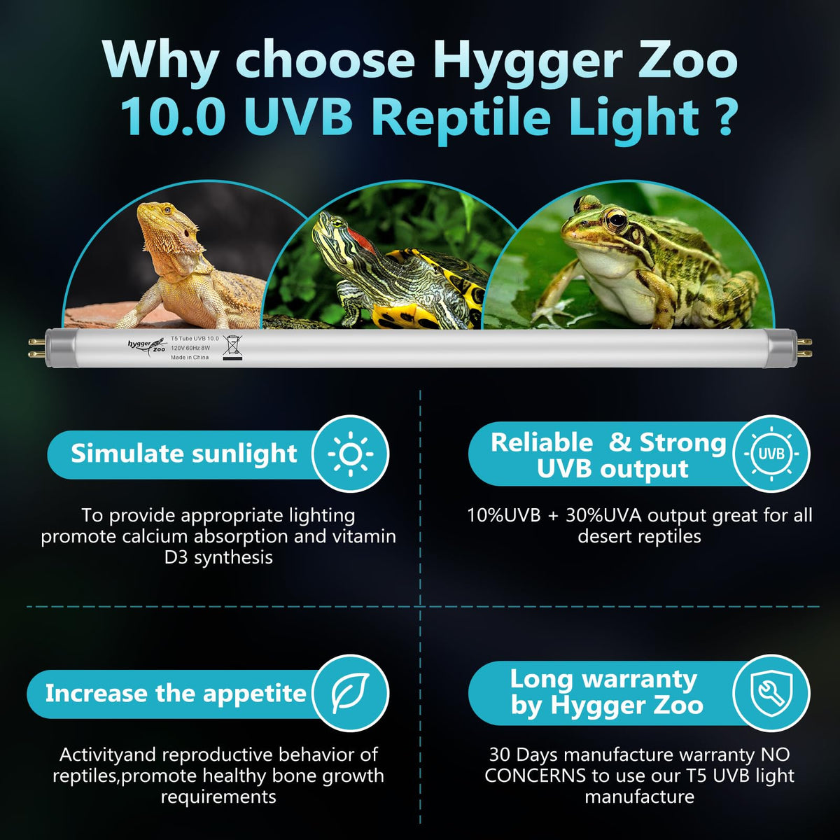 3-Pack UVB Reptile Light 10.0 Bulb 39W T5 Fluorescent D232370