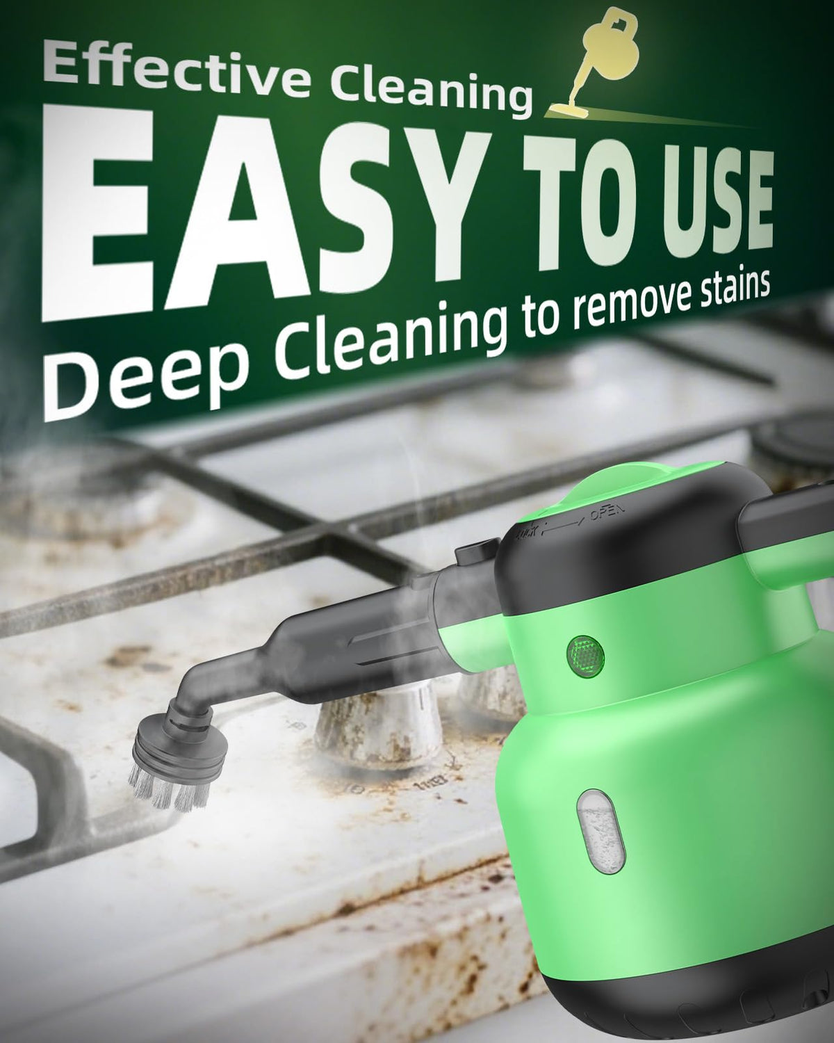1400W 12-in-1 Steam Mop with Detachable Handheld Steam Cleaner B56168
