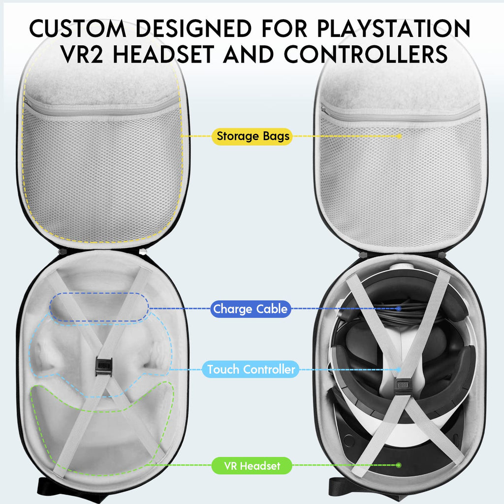 Hard Carrying Case for Gaming Headset and Touch Controllers J6858