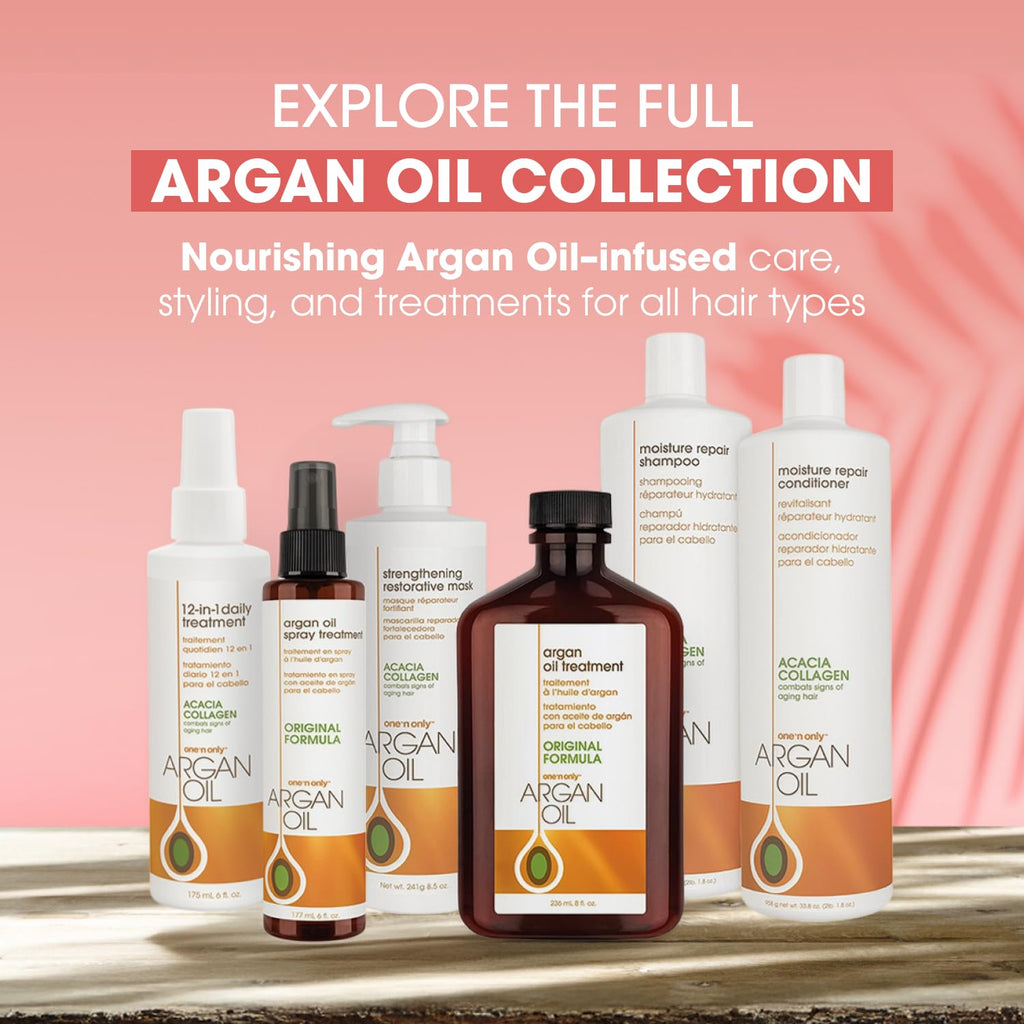 Argan Oil Curl Cream & Leave-In Conditioner, 10 oz, 3 Pack U514967