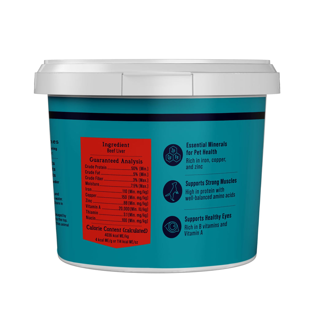 Freeze Dried Beef Liver Dog Treats 21 oz Tub Z8522