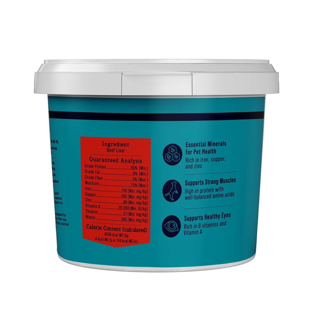 Freeze Dried Beef Liver Dog Treats 21 oz Tub Z8522