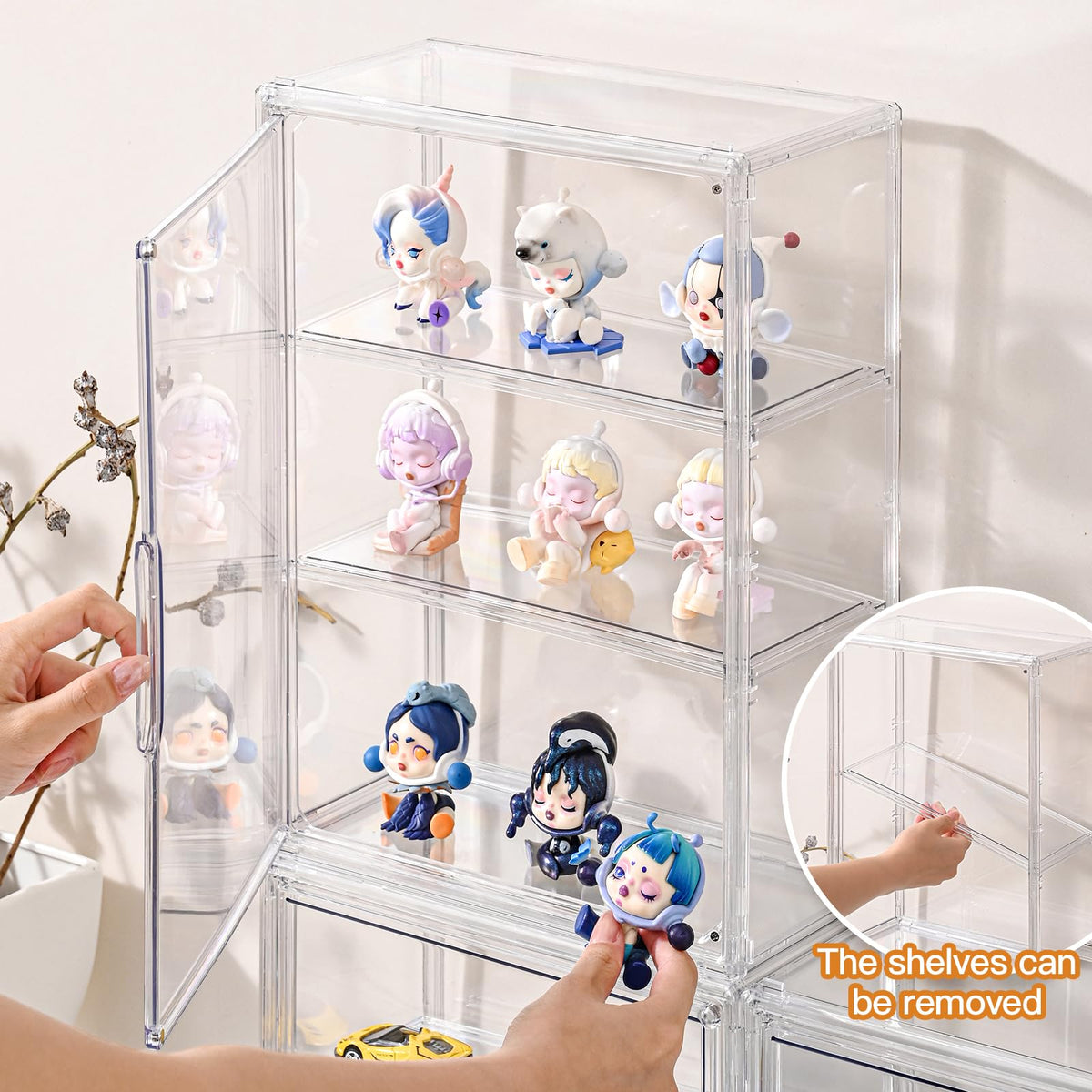 3 Tier Clear Acrylic Display Case with Magnetic Door G83134