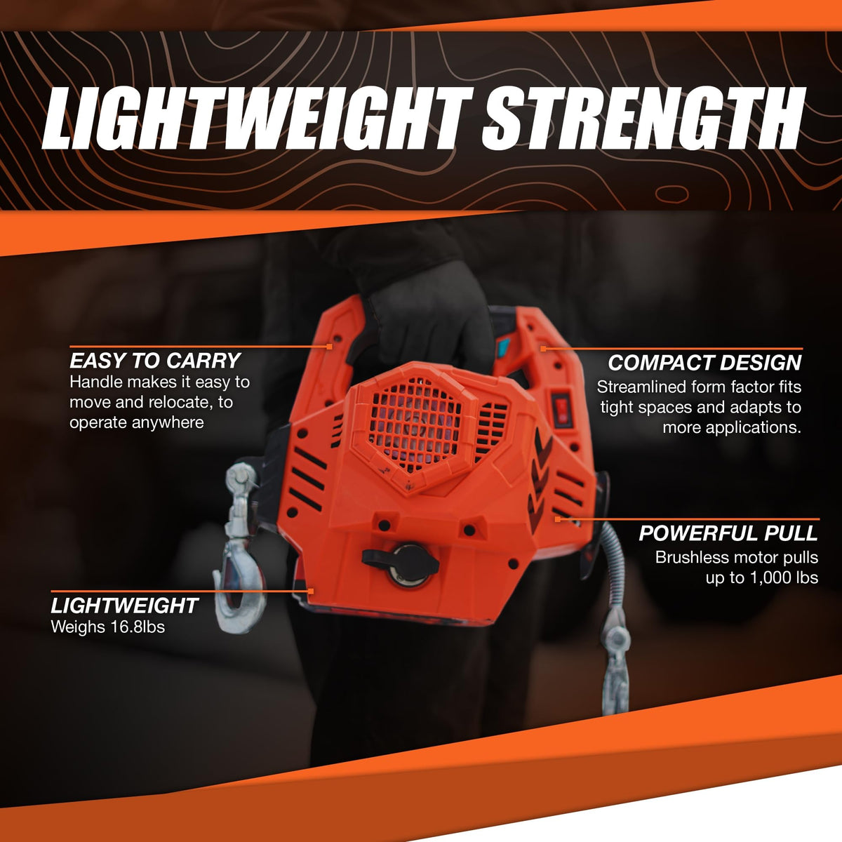 Portable Electric Winch with Synthetic Rope T251