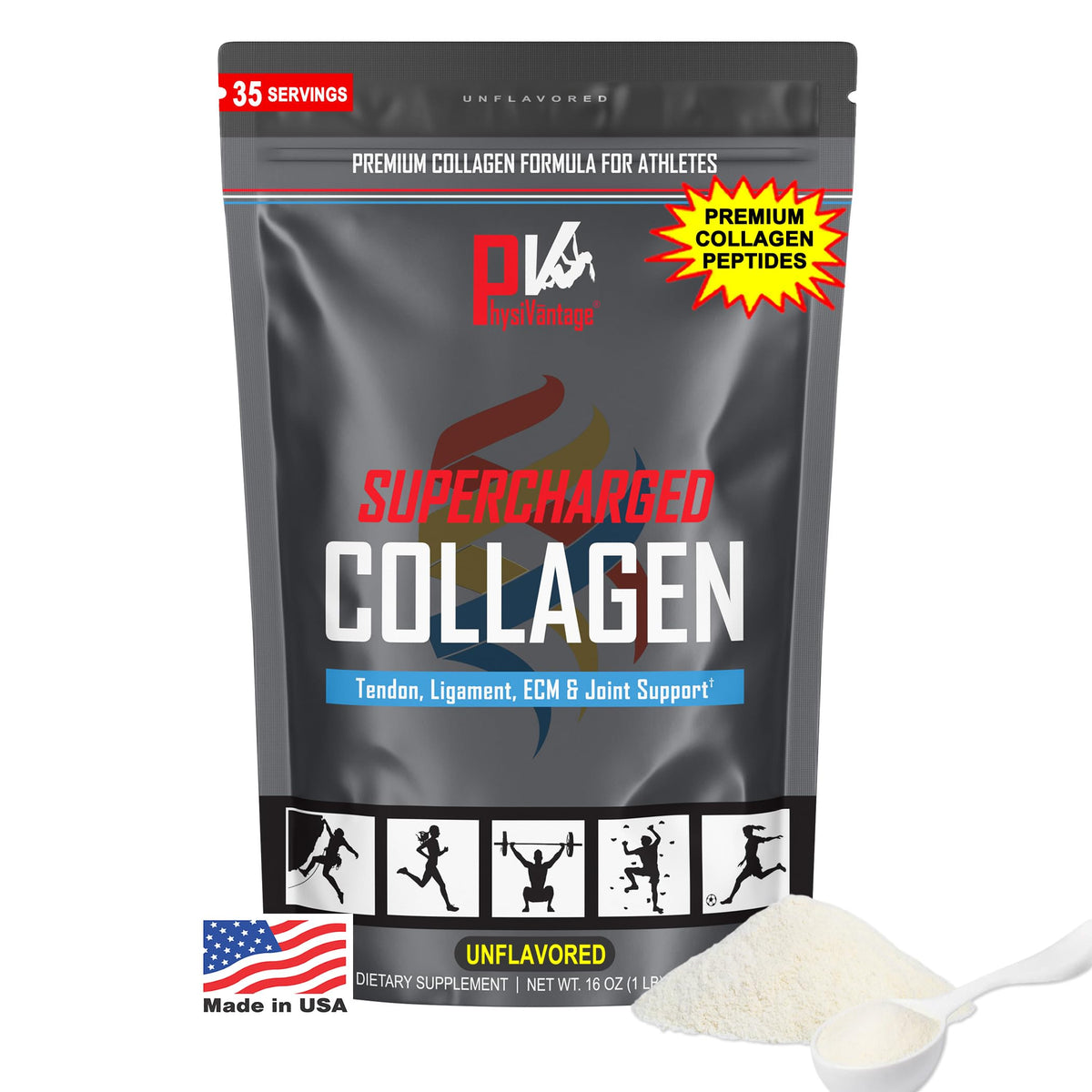 Collagen Peptides Powder Unflavored 16oz V9950