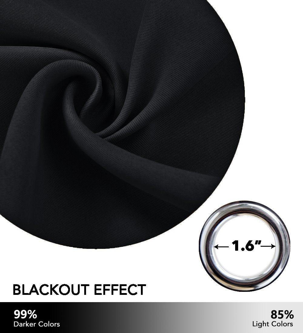 Black Room Divider Curtain 7' x 8.3' 1 Panel Y1810