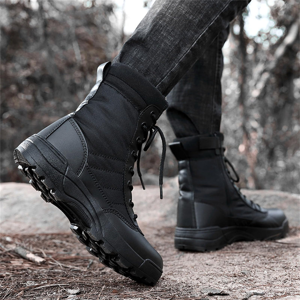 8 Inch High Top Suede Leather Military Tactical Boots O663626