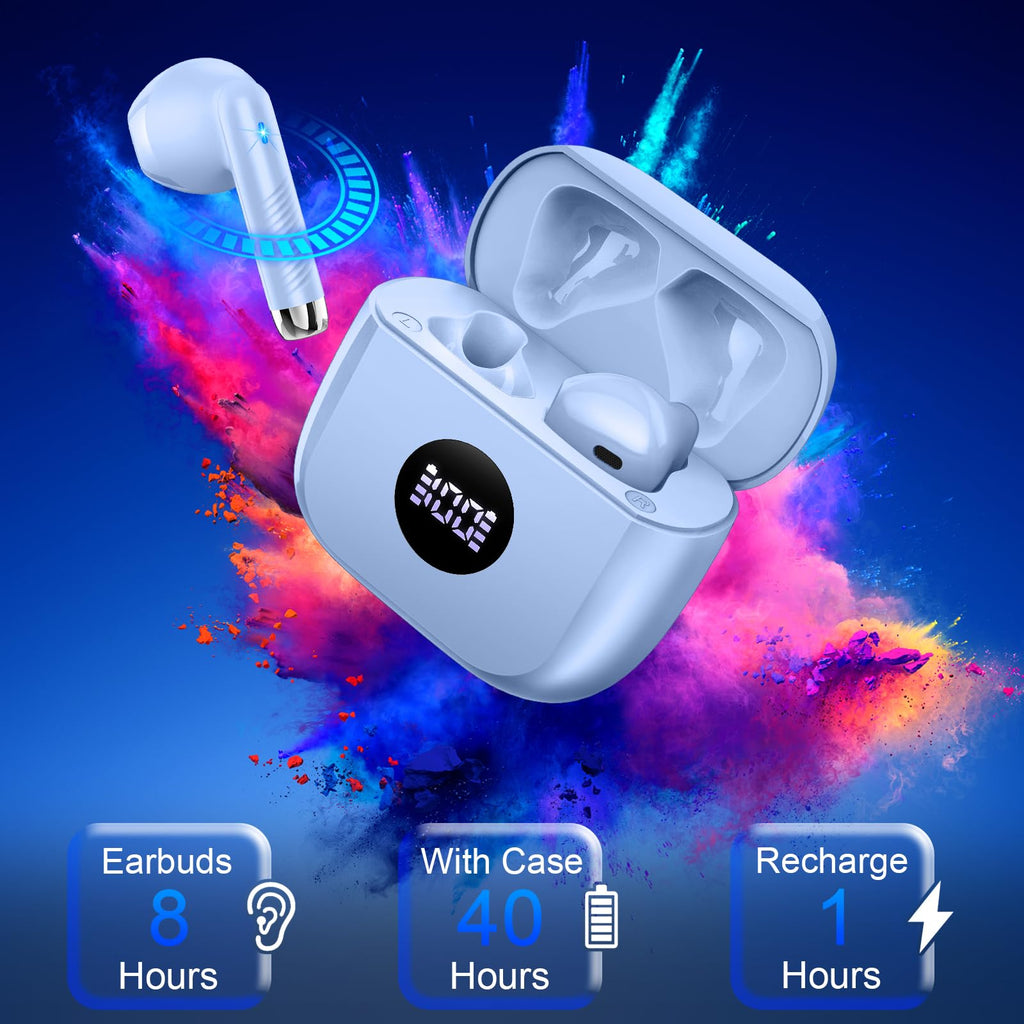 Black and Purple Wireless Earbuds C324471